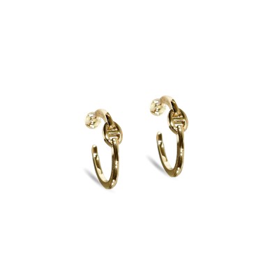 HERMES CHAINE D'ANCRE ENCHAINEE EARRINGS, LARGE MODEL H109510H00
